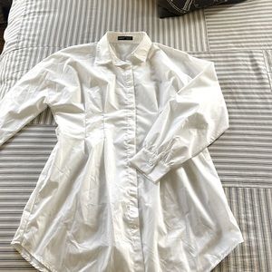 White button down dress